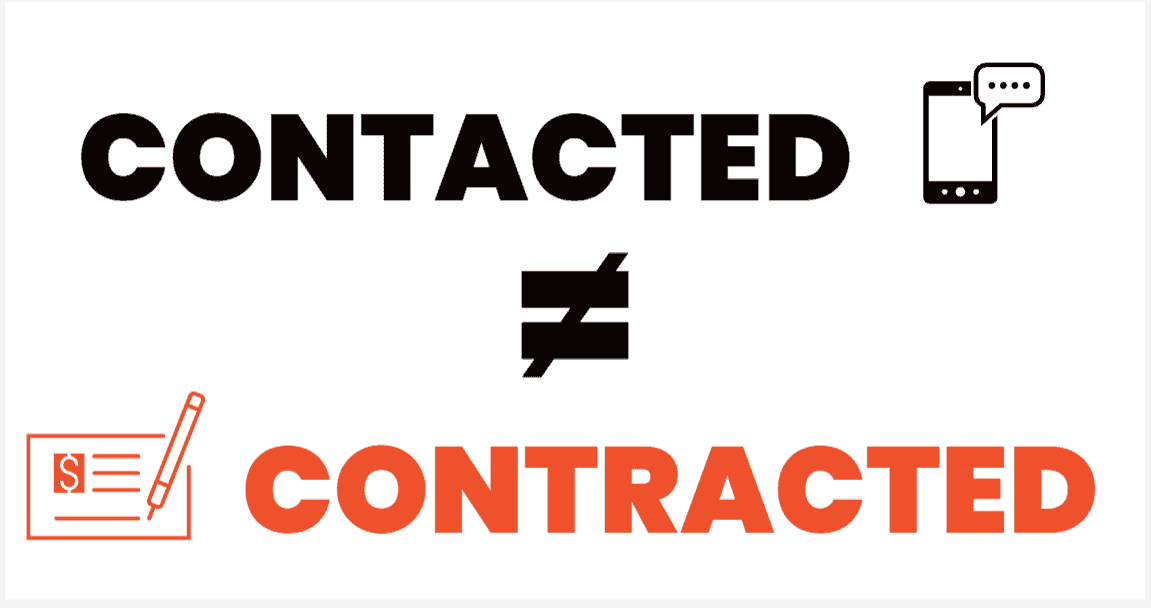 contacted does not equal contracted